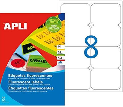 Apli fluo etiketten 99,1 x 67,7 mm (b x h) groen Apli fluo etiketten 99,1 x 67,7 mm (b x h) groen