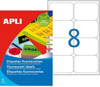 Apli fluo etiketten 99,1 x 67,7 mm (b x h) groen - thumbnail