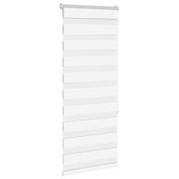 VidaXL Zebra rolgordijn 55x150 cm stofbreedte 50,9 cm polyester wit - thumbnail