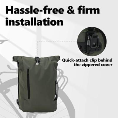 VidaXL Fietstas olijfgroen 31 x 13 x 58 cm polyester