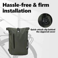 VidaXL Fietstas olijfgroen 31 x 13 x 58 cm polyester - thumbnail