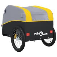 Fietstrailer 45 kg ijzer zwart en geel - thumbnail