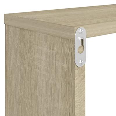 Wandschappen kubus 2 st 80x15x26,5 cm bewerkt hout sonoma eiken