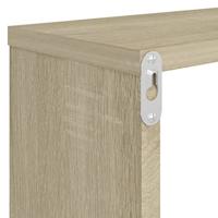 Wandschappen kubus 2 st 80x15x26,5 cm bewerkt hout sonoma eiken - thumbnail