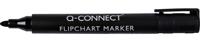 Q-CONNECT flipchartmarker, 2-3 mm, ronde punt, met clip, zwart - thumbnail