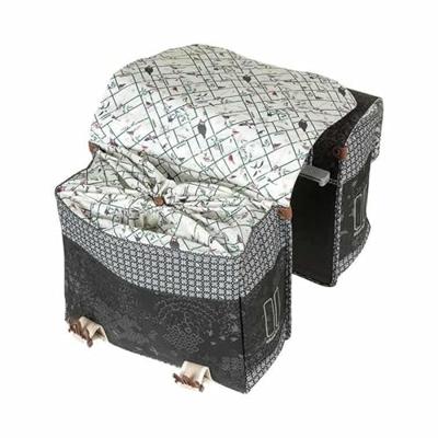 Basil Dubbele fietstas bohème mik 35 liter - zwart / charcoal Basil Dubbele fietstas bohème mik 35 liter - zwart / charcoal