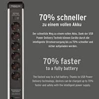 Brennenstuhl 1391010620 Overspanningsveilige stekkerdoos Zilver-zwart Randaarde stekker 1 stuk(s) - thumbnail