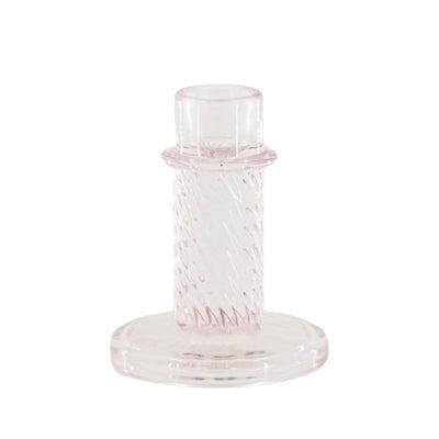 Housevitamin kandelaar twist glas roze 10 cm | 24 stuks