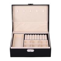 LYVION Sieradendoos - PU Leer - Zwart - thumbnail