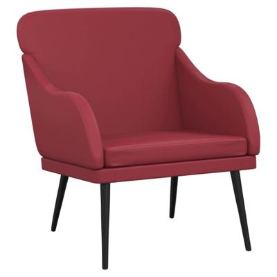 Fauteuil 63x76x80 cm kunstleer wijnrood