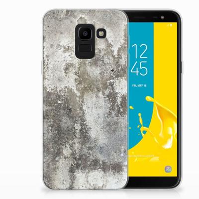 Samsung Galaxy J6 2018 | TPU | Siliconen hoesje | Beton Print Samsung Galaxy J6 2018 | TPU | Siliconen hoesje | Beton Print