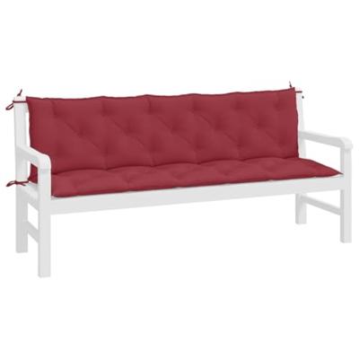 VidaXL Tuinbankkussens 2 st 180x50x7 cm oxford stof wijnrood