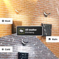 Leeds - LED Wandlamp met sensor - 10 Watt 780 Lumen - Bewegingssensor en schemerschakelaar - 3000K warm wit licht - zwart - thumbnail