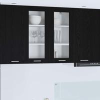 Hangkast Riga Zwart Eiken 80 x 31 x 80 cm Bewerkt hout - thumbnail