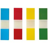 Q-CONNECT index mini, ft 12,5 x 45 mm, 5 x 20 tabs, geassorteerde kleuren - thumbnail