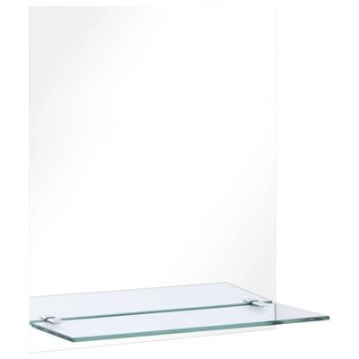 VidaXL Wandspiegel met schap 20x40 cm gehard glas VidaXL Wandspiegel met schap 20x40 cm gehard glas