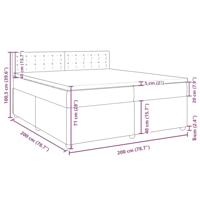 Boxspring met matras stof taupe 200x200 cm - thumbnail