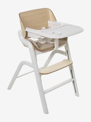 Pack Hoge kinderstoel + Ligstoel + Babyset + Kussen + Plateau WOODYNEST beige