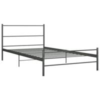 Bedframe metaal grijs 90x200 cm - thumbnail