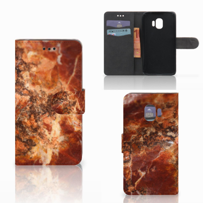 Samsung Galaxy J2 Pro 2018 Bookcase Marmer Bruin Samsung Galaxy J2 Pro 2018 Bookcase Marmer Bruin