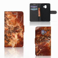 Samsung Galaxy J2 Pro 2018 Bookcase Marmer Bruin - thumbnail