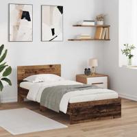 Bedframe met hoofdeinde Oud Hout 90 x 190 cm Bewerkt hout - thumbnail