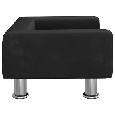 Kinderbank 50x40x26,5 cm fluweel zwart