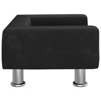 Kinderbank 50x40x26,5 cm fluweel zwart - thumbnail