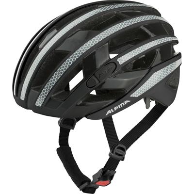 Olympic Sportswear Alpina sports racehelm ravel reflective 51-56 glans zwart