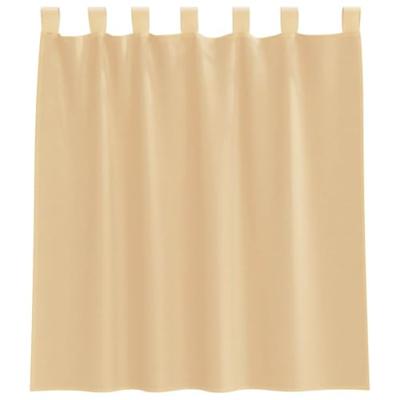 VidaXL Gordijnen met lussen 2 st 140x140 cm zand VidaXL Gordijnen met lussen 2 st 140x140 cm zand