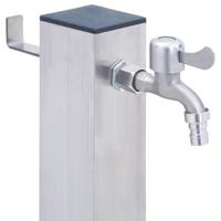 Waterzuil vierkant 80 cm roestvrij staal - thumbnail
