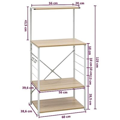 VidaXL Magnetronkast 60x39,6x123 cm bewerkt hout wit en eikenkleurig