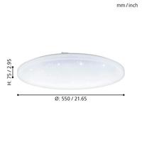 Eglo Ø 55cm plafonnièreFrania-S met kristal effect - 98448 - thumbnail