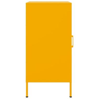 Dressoirs 2 st 36x39x79 cm staal mosterdgeel