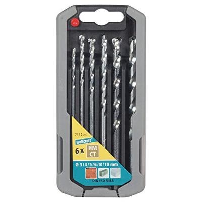 Wolfcraft Steenboorset | Hardmetaal-voorzien | Ø3-10mm | 6-delig | 1 set - 7112000 Wolfcraft Steenboorset | Hardmetaal-voorzien | Ø3-10mm | 6-delig | 1 set - 7112000