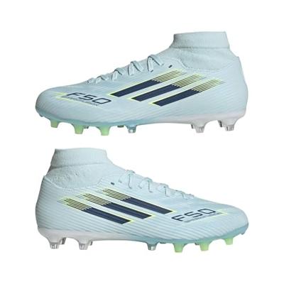 adidas F50 Sparkfusion League Gras / Kunstgras Voetbalschoenen (MG) Dames Lichtblauw Donkerblauw Neongeel