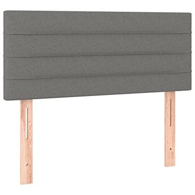 Hoofdbord LED 90x5x78/88 cm stof donkergrijs