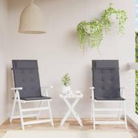 VidaXL Stoelkussens 2 st hoge rug oxford stof antracietkleurig - thumbnail