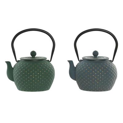 Theepot Home ESPRIT Blauw Groen Roestvrij staal Ijzer 1 L (2 Stuks)