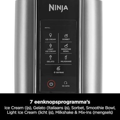 NINJA - NC300EU - IJsmachine - 6 programma's - 800W - 473 ml - One touch Intelligence