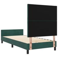 Bedframe met hoofdeinde Donkergroen 100 x 200 cm Fluweel - thumbnail