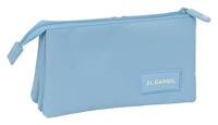 Pennenetui met 3 vakken El Ganso Cerulean Blauw 22 x 12 x 3 cm - thumbnail