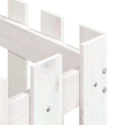Plantenbak met hekontwerp 50x50x50 cm massief grenenhout wit Plantenbak met hekontwerp 50x50x50 cm massief grenenhout wit