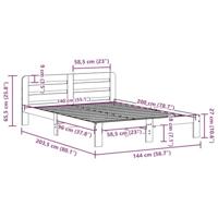 Bedframe zonder matras massief grenenhout 140x200 cm - thumbnail