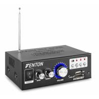 Fenton AV360BT - Miniversterker, stereoversterker, vermogen: 2 x 40 watt RMS (8 ohm), impedantie: 8 ohm, Bluetooth, MP3-speler via USB/SD, mediaspeler, bas/treble, vooraf ingestelde equalizer, zwart - thumbnail