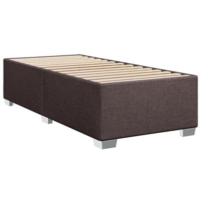 Boxspring met matras stof donkerbruin 140x200 cm - thumbnail