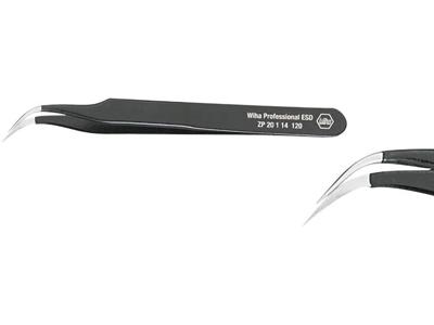 Wiha 32335 Precisiepincet 7a Spits, gebogen, rond, fijn 130 mm