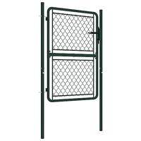 VidaXL Tuinpoort staal 100x150 cm groen - thumbnail