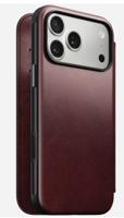 Nomad Horween lederen folio iPhone 17 Pro Max - Burgundy - thumbnail