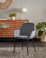 Kave Home Eetkamerstoel 'Konna', kleur Donkergrijs - thumbnail